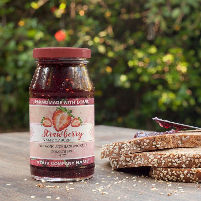 Elegant Strawberry Jam Classic Round Sticker (Von Creator hochgeladen)