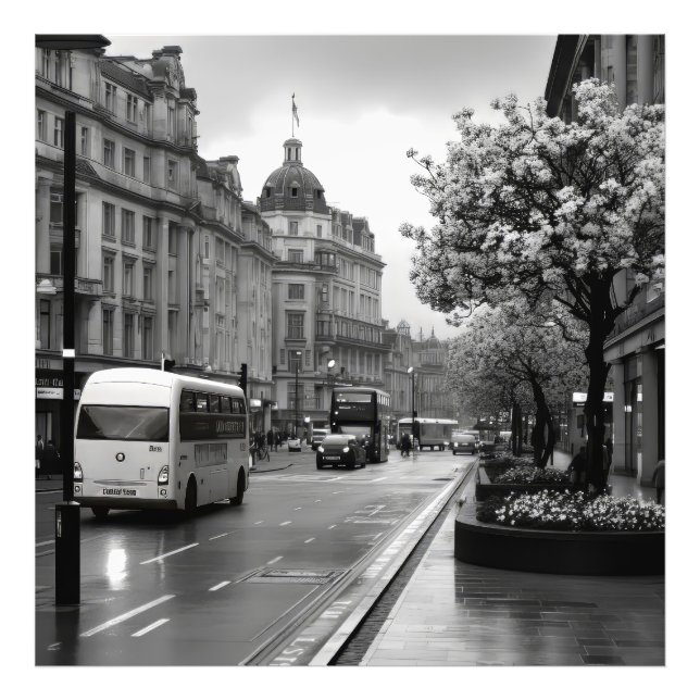 Elegant Street View Fotodruck (Vorne)