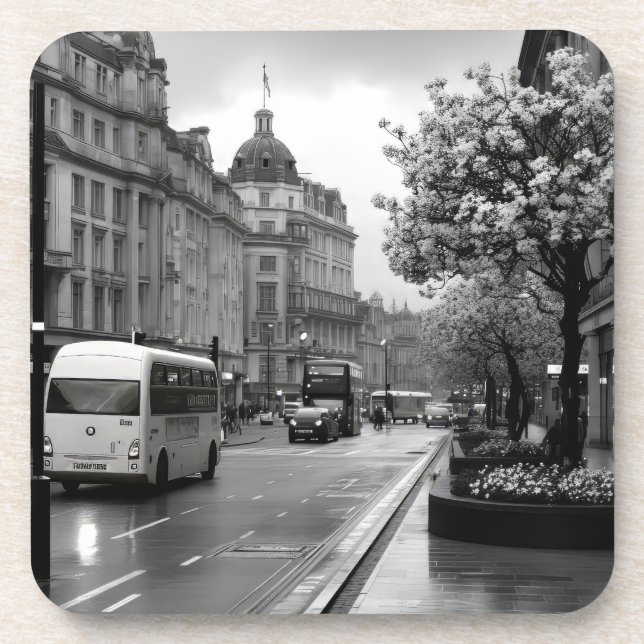 Elegant Street View Getränkeuntersetzer (Vorderseite)