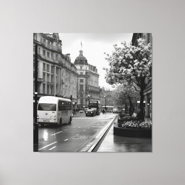 Elegant Street View Leinwanddruck (Vorderseite)