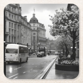 Elegant Street View Rechteckiger Pappuntersetzer