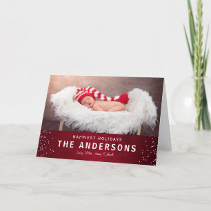 Elegant Styish Red Happy Holidays Weihnachten