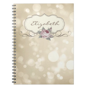 Elegant Stylisch, Bokeh, Rose Notizblock