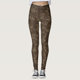 Elegant & Stylisch: Braunes & Beiges Tarnmuster-De Leggings