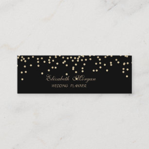 Elegant Stylisch Chic  Faux Gold-Diamanten Mini Visitenkarte