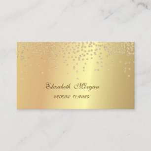 Elegant Stylisch Chic Faux Gold- Glänzende Diamant Visitenkarte