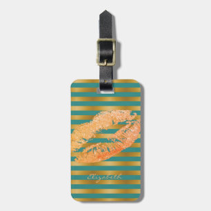 Elegant Stylisch Chic - Glitzernde Lippen,Personal Gepäckanhänger