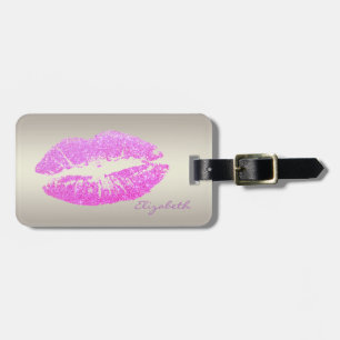Elegant Stylisch Chic - Glitzernde Lippen,Personal Gepäckanhänger