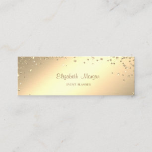 Elegant Stylisch Einfach Gold Diamanten Mini Visitenkarte
