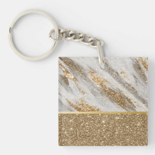 Elegant Stylisch Gold Glitter Glänzend Schlüsselanhänger