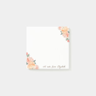 Elegant Stylisch,Mädchenhaft,Aquarell Blumen Post-it Klebezettel