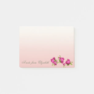 Elegant Stylisch Mädchenhaft ,   Blumen Post-it Klebezettel
