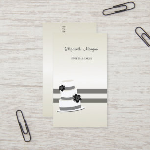 Elegant Stylisch Modern,Gestreift,Torte Visitenkarte