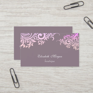 Elegant Stylisch Professionell Gold Blumenmuster  Visitenkarte