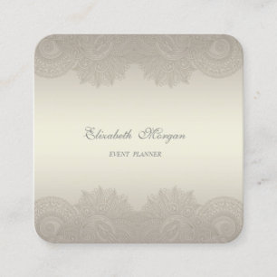 Elegant Stylisch Professionell, Spitze Quadratische Visitenkarte