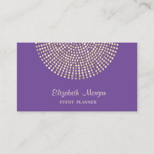 Elegant Stylisch Professionell, Violett, Goldene P Visitenkarte