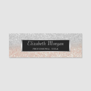 Elegant Stylisch, Rahmen, Glitter Bokeh Namensschild