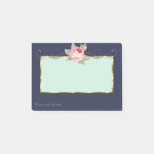 Elegant Stylisch,Rahmen,Rose Post-it Klebezettel