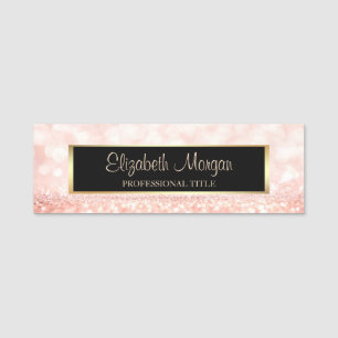 Elegant Stylisch Trendig Glitter Bokeh, Rahmen Namensschild