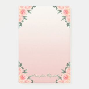 Elegant Stylisch Weiblich , Rosen Floral Post-it Klebezettel