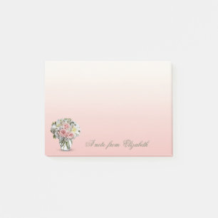 Elegant Stylische Girly ,   Blumen Post-it Klebezettel