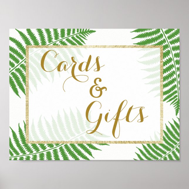 Elegant Stylish Bracken Wedding Poster (Vorne)