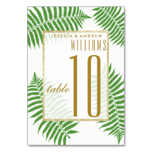 Elegant Stylish Bracken Wedding Tischnummer