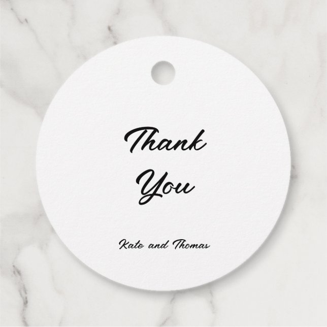 Elegant Stylish Chic Modern Simple Minimalist Geschenkanhänger (Rückseite)