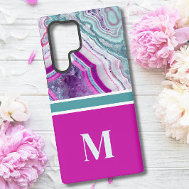 Elegant Stylish Chic Monogram Initial Samsung Galaxy Hülle