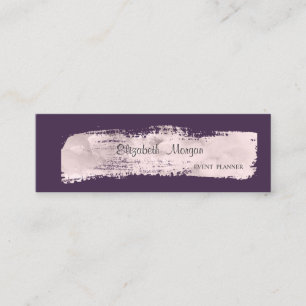 Elegant stylish einfach, violett, Paint Stroke Mini Visitenkarte