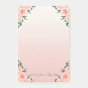 Elegant Stylish Girly , Rose floral Post-it Klebezettel