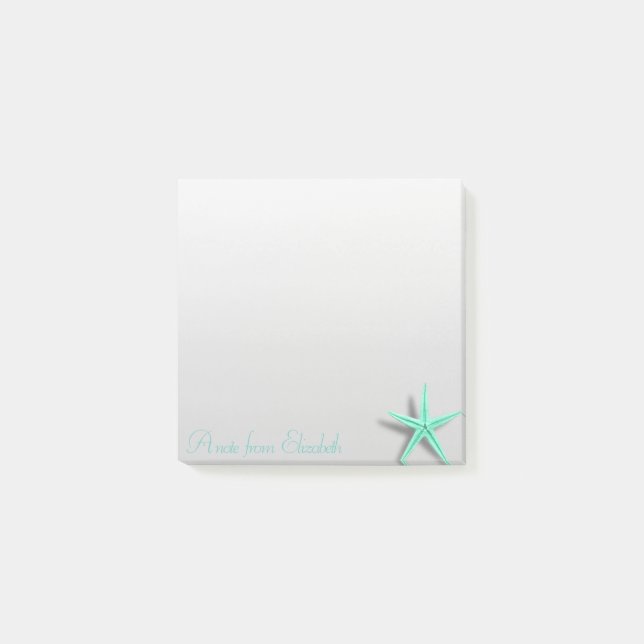 Elegant Stylish Girly ,Starfish Post-it Klebezettel (Vorderseite)