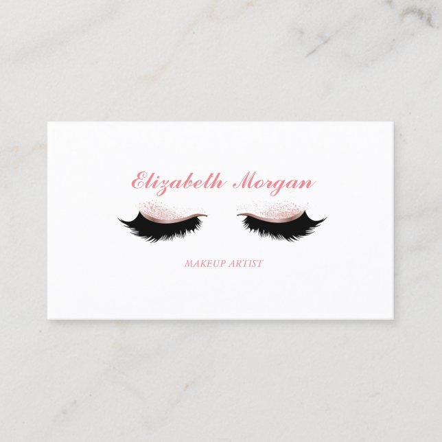Elegant Stylish Makeup Artist, Lashes Visitenkarte (Vorderseite)