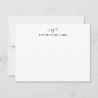 Elegant Stylish Monogram Script Black Personalisie