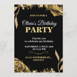 Elegant & Stylish Party Card – CUSTOMIZABLE CARD. Einladung
