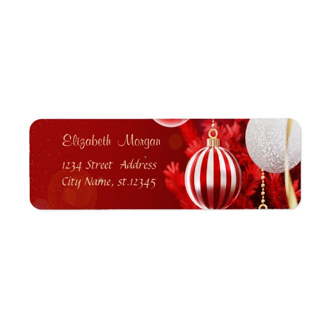Elegant Stylish Red Christmas Balls (Vorne)