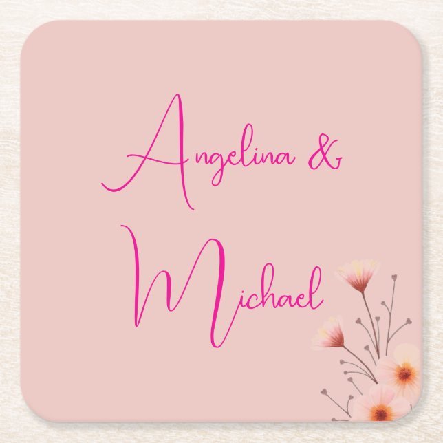 Elegant Stylish Trendy Handwriting Script Name Rechteckiger Pappuntersetzer (Vorderseite)