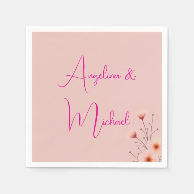 Elegant Stylish Trendy Handwriting Script Name Serviette (Vorderseite)