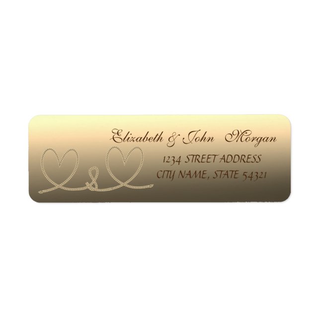 Elegant StylishRope Hearts Address Label (Vorne)