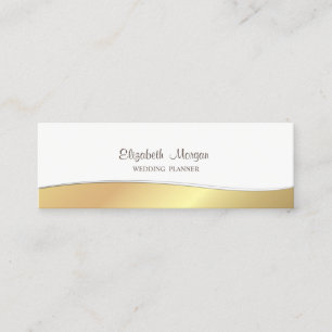 Elegant Stylvoll Raffiniert, Falsches Gold Mini Visitenkarte
