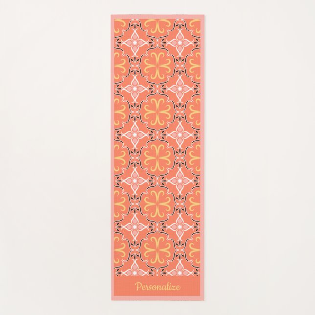Elegant Südwest Pink Peach Design Yoga Namaste Yogamatte (Vorderseite)
