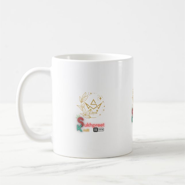 Elegant Sukhpreet Kaur Personalized Mug - 11oz Kaffeetasse (Links)