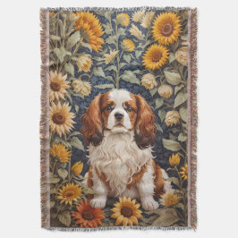 Elegant Sunflowers Cavalier King Charles Spaniel Decke