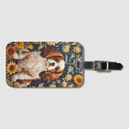 Elegant Sunflowers Cavalier King Charles Spaniel Gepäckanhänger