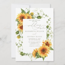 Elegant Sunflowers Garden Floral Wedding