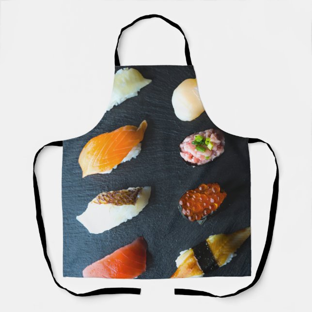 Elegant Sushi Apron - Japanese Minimalist Style Schürze (Vorderseite)