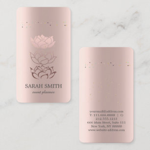 Elegant Süße Roségold Diamanten Lotus Visitenkarte