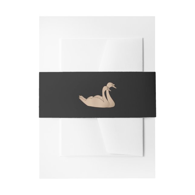 Elegant Swan Einladungsbanderole (Vorderseite Beispiel)