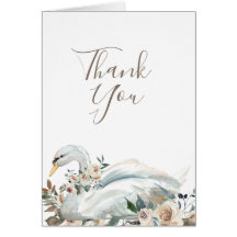 Elegant Swan Floral Vielen Dank