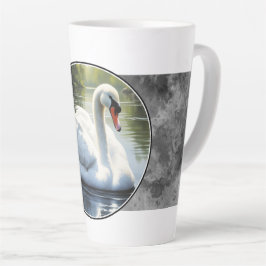 Elegant Swan is Swimming in Water Milchtasse